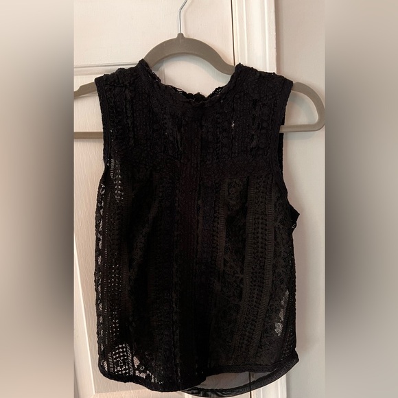 Free People Elegant Black Lace Tank Top - Picture 5 of 13
